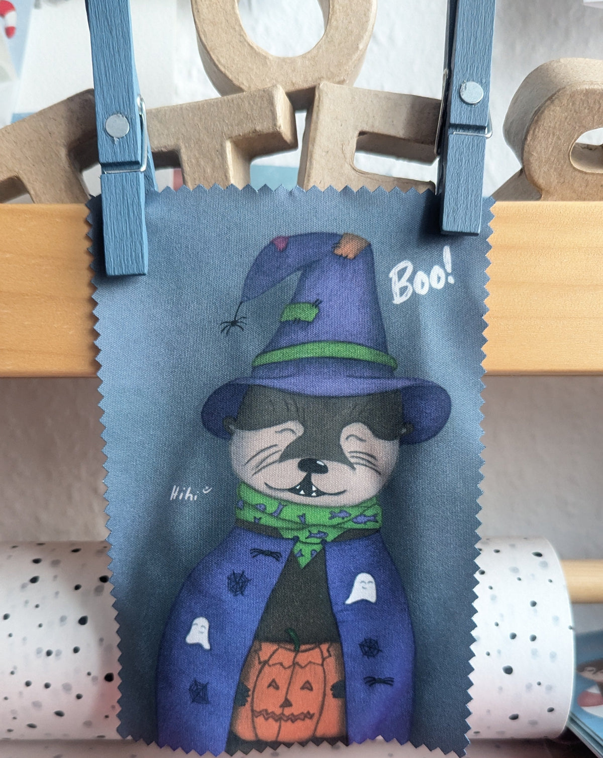 Otter-Glasreinigungstuch | Brillenputztücher mit "Halloweenotter"-Motiv | Mikrofaser Tücher | süßes Geschenk für Halloween-Fans | Otter-Motiv