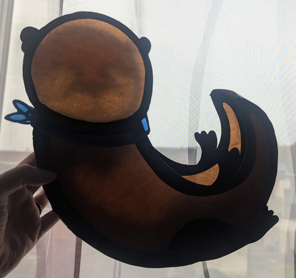 Otter Laterne - SVG-Datei und PDF Bastelvorlage inklusive deutscher Anleitung zum Sofort-Download