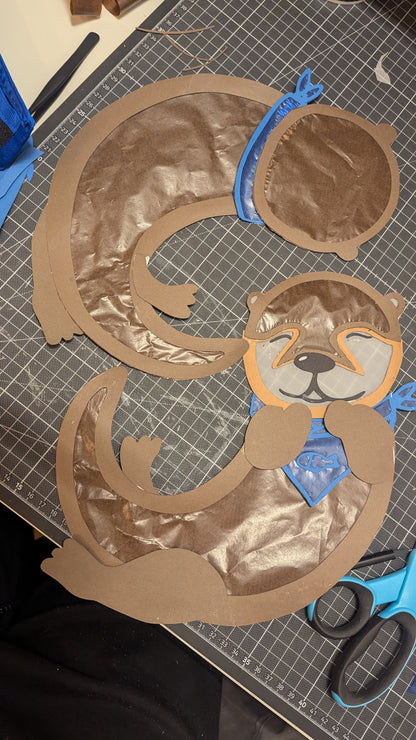 Otter Laterne - SVG-Datei und PDF Bastelvorlage inklusive deutscher Anleitung zum Sofort-Download