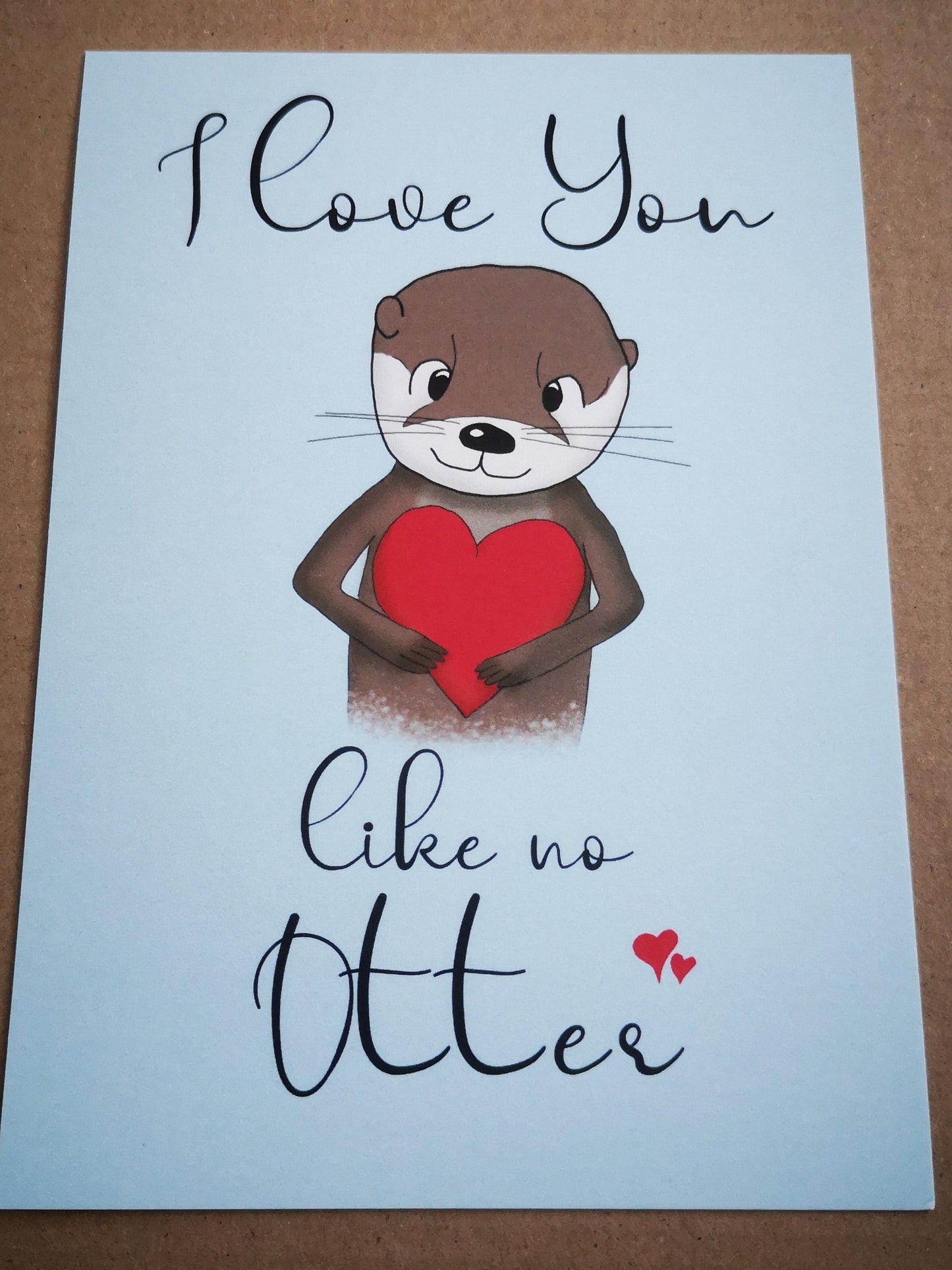 I love you like no Otter | Postkarte DIN A6 | klimaneutral | Valentinstag | Verlobung | The Other Otter Shop