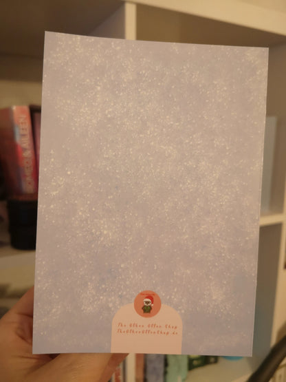 Klappkarte A6 Otter im Strumpf | Grußkarte Weihnachtskarte | Weihnachtsotter im Strumpf mit Geschenken