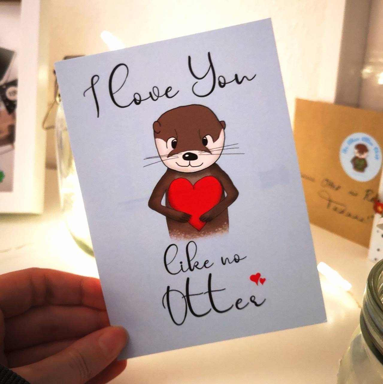 I love you like no Otter | Postkarte DIN A6 | klimaneutral | Valentinstag | Verlobung | The Other Otter Shop