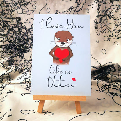 I love you like no Otter | Postkarte DIN A6 | klimaneutral | Valentinstag | Verlobung | The Other Otter Shop