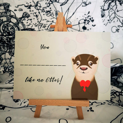 You like no Otter! | Postkarte A6 | Valentinstagskarte zum personalisieren | Geschenk | Liebe & Freundschaft | The Other Otter Shop