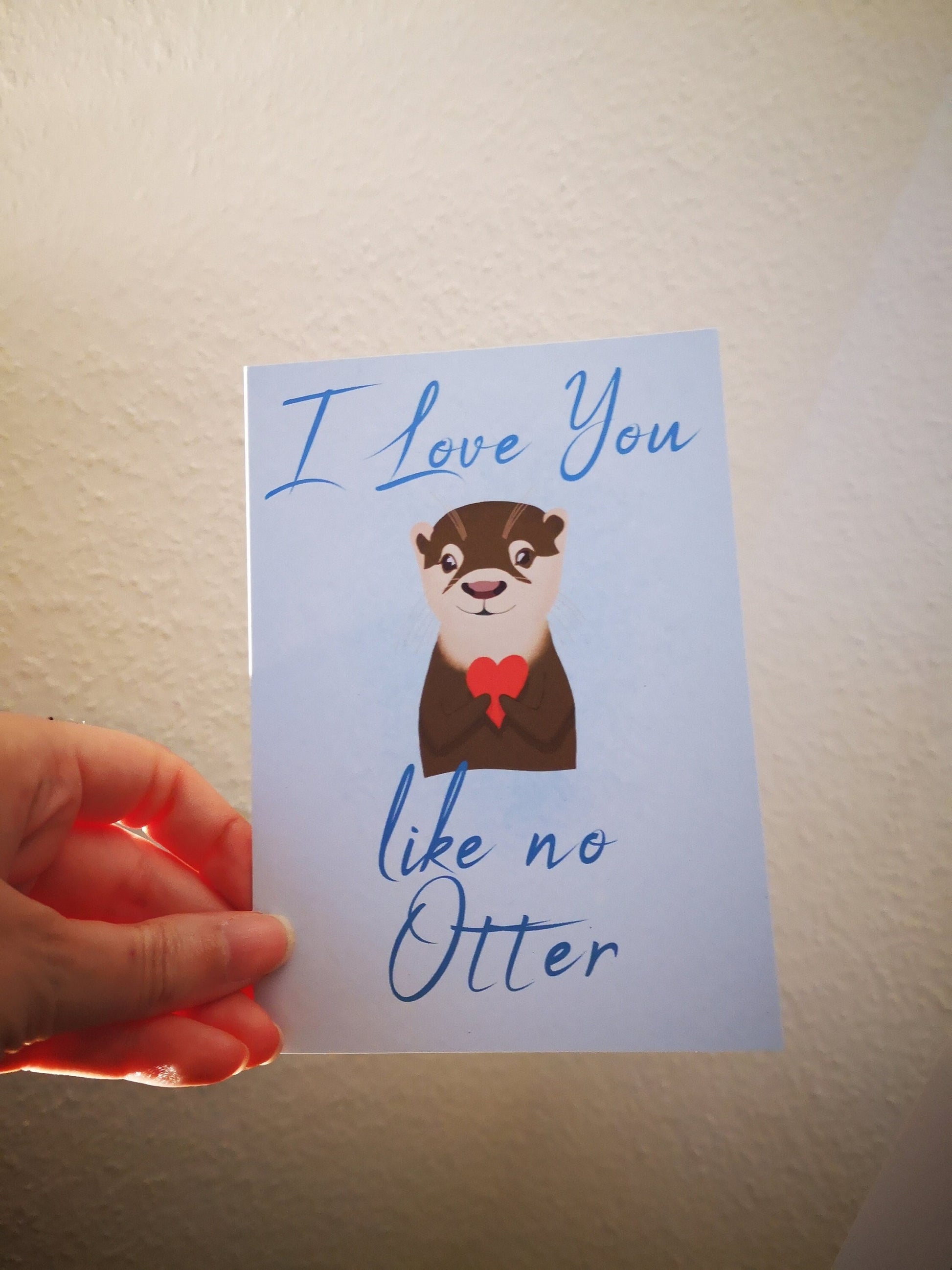 I love you like no Otter | Postkarte DIN A6 | klimaneutral | Valentinstag | Verlobung | The Other Otter Shop | Version 2022