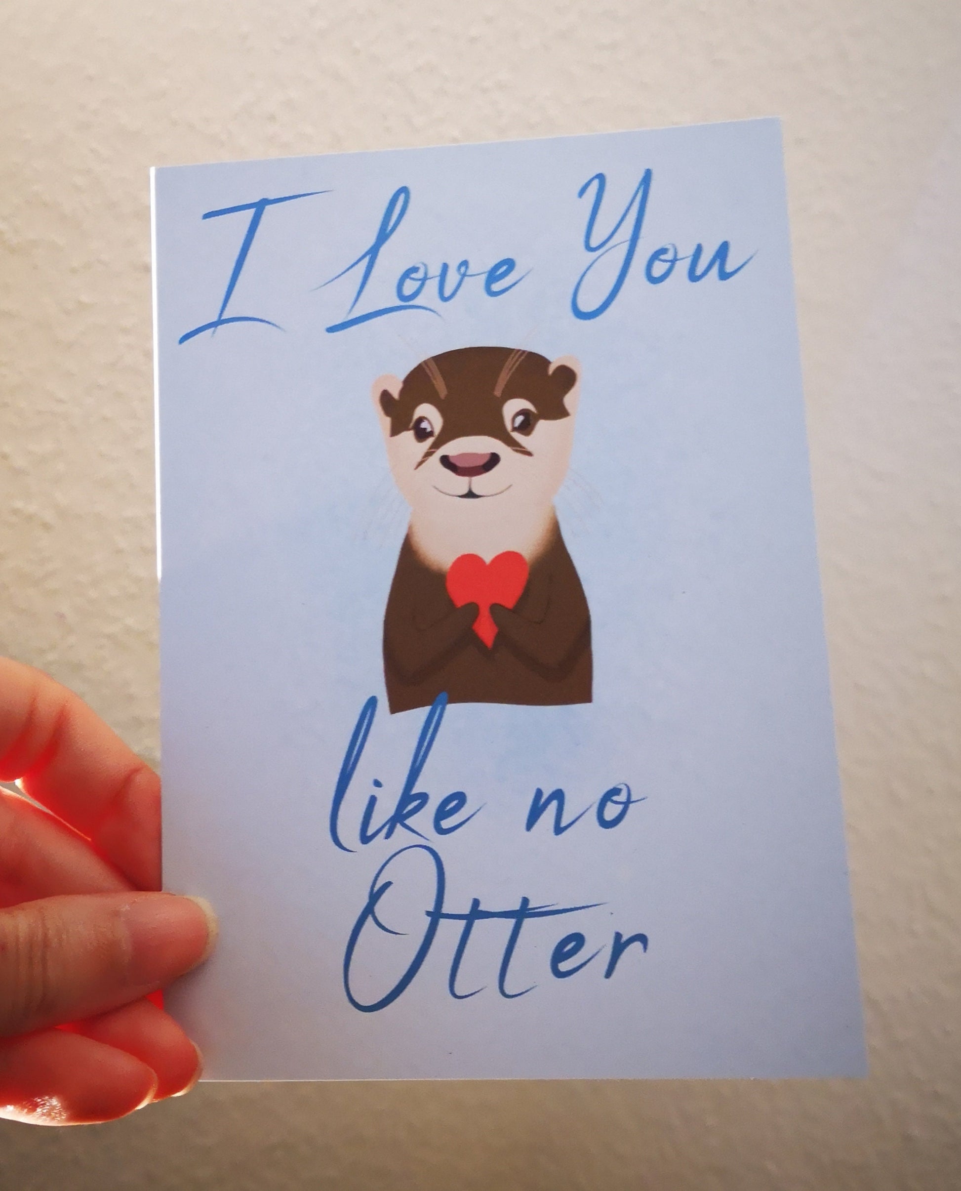 I love you like no Otter | Postkarte DIN A6 | klimaneutral | Valentinstag | Verlobung | The Other Otter Shop | Version 2022