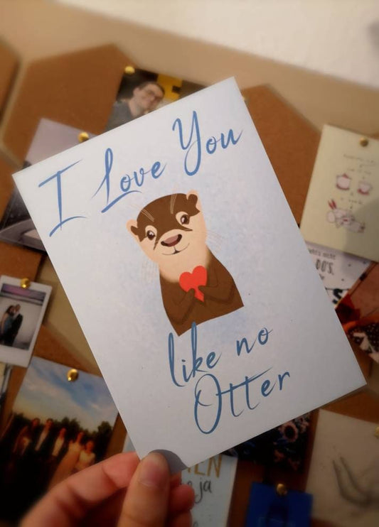 I love you like no Otter | Postkarte DIN A6 | klimaneutral | Valentinstag | Verlobung | The Other Otter Shop | Version 2022