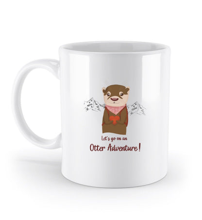 Let’s go on an Otter Adventure | super süße weiße Tasse mit dem kleinen Otter | perfektes Geschenk für Freunde und Familie | Otter-Abenteuer