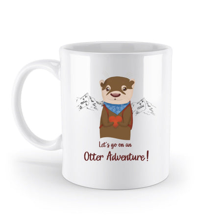 Let’s go on an Otter Adventure | super süße weiße Tasse mit dem kleinen Otter | perfektes Geschenk für Freunde und Familie | Otter-Abenteuer