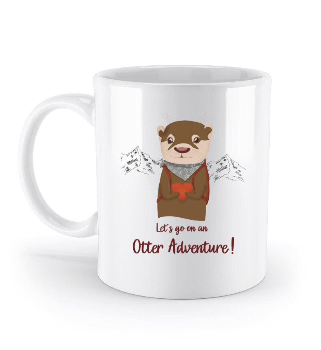 Let’s go on an Otter Adventure | super süße weiße Tasse mit dem kleinen Otter | perfektes Geschenk für Freunde und Familie | Otter-Abenteuer