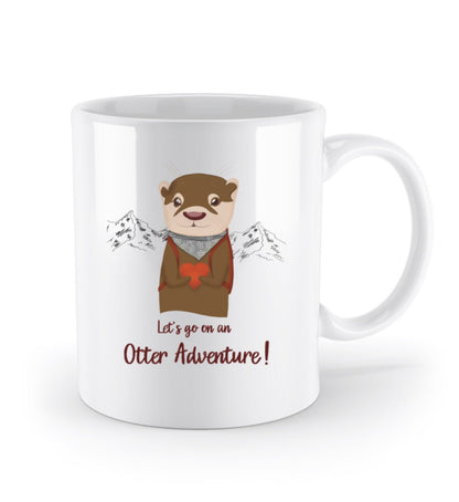 Let’s go on an Otter Adventure | super süße weiße Tasse mit dem kleinen Otter | perfektes Geschenk für Freunde und Familie | Otter-Abenteuer