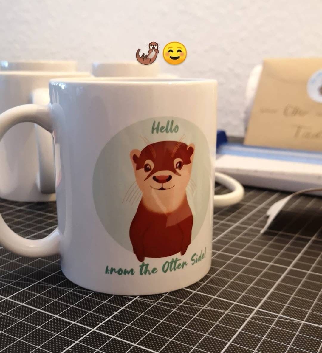 Hello from the Otter Side! | Süße Tasse mit kleinem Otter und Spruch