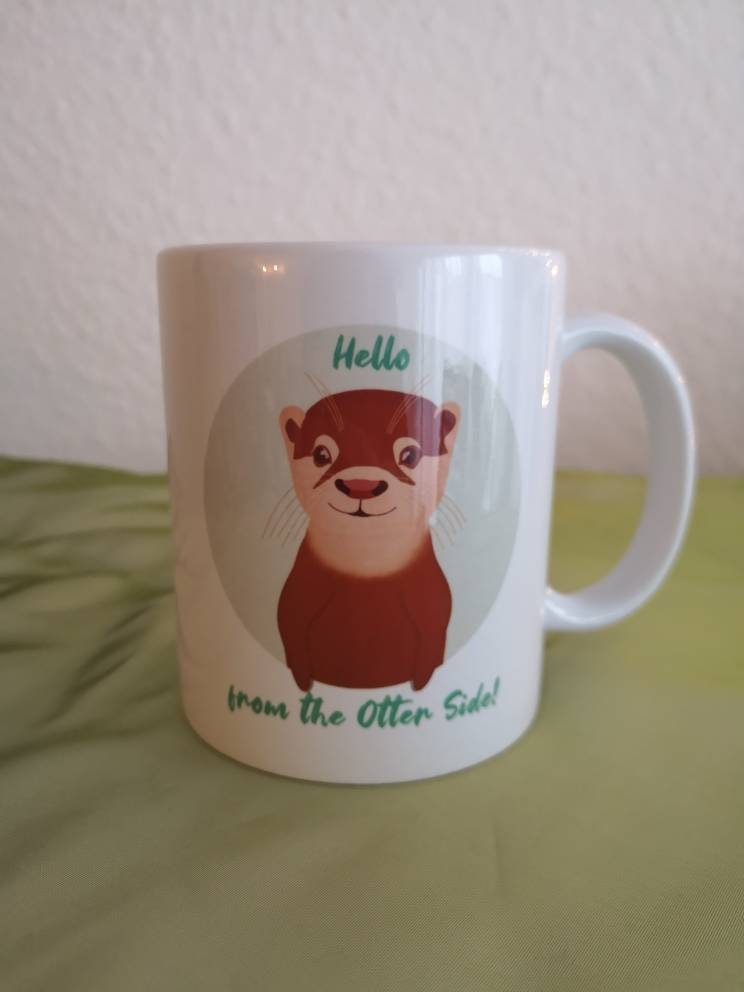 Hello from the Otter Side! | Süße Tasse mit kleinem Otter und Spruch